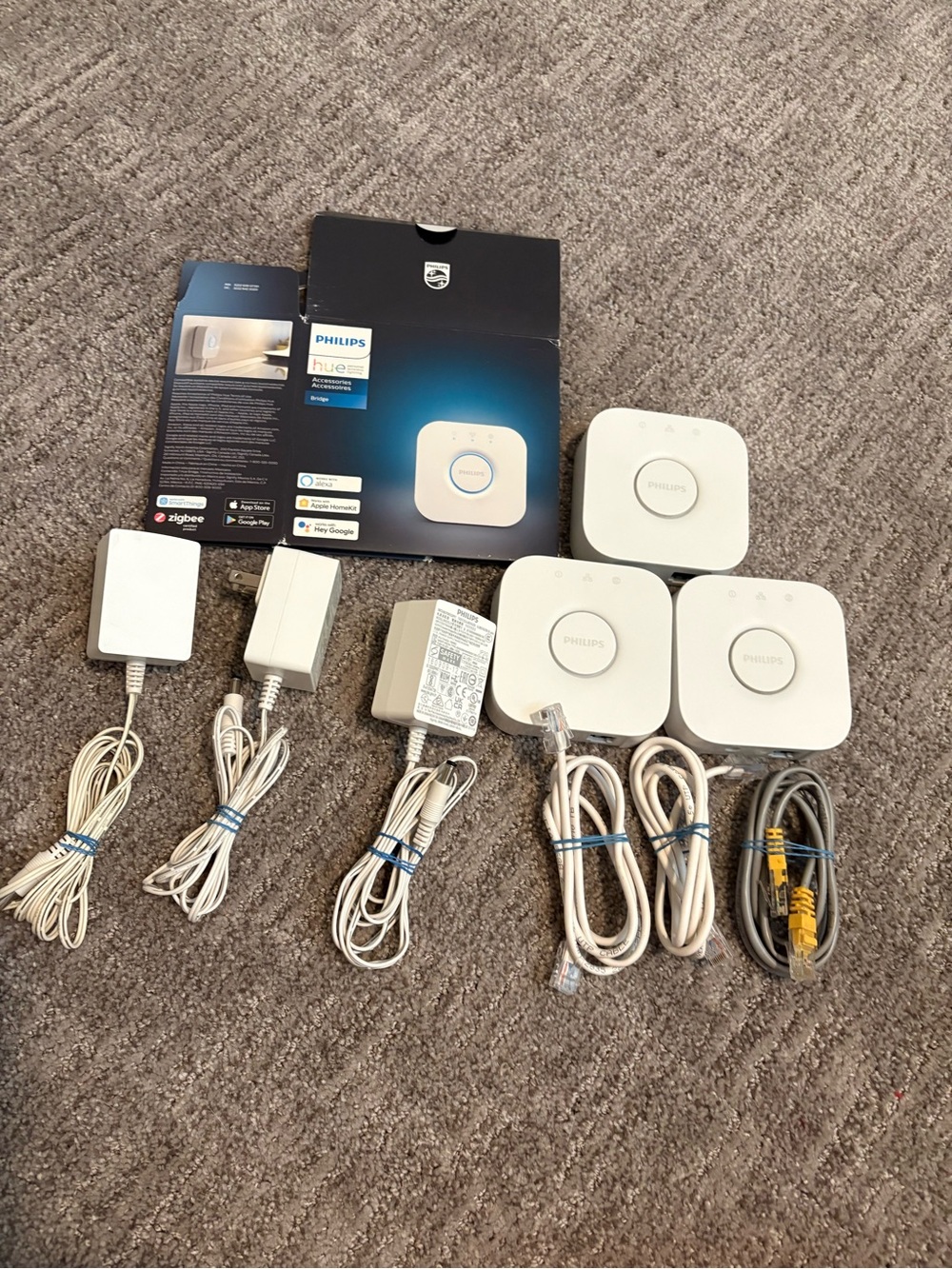 3 sets Philips Hue Bridge Smart Home (White)